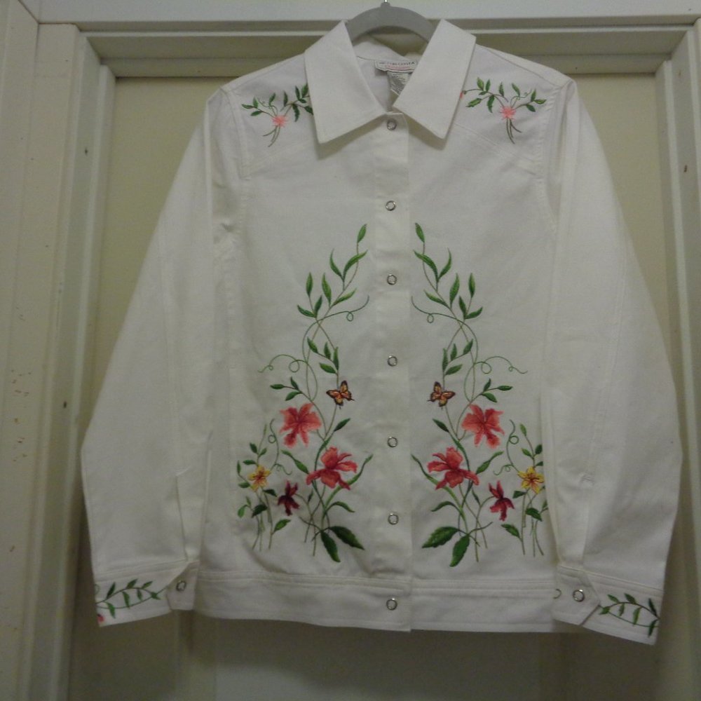 VINTAGE VICTOR COSTA OCCAISONS NEW NO TAGS  EMBRO. JACKET S